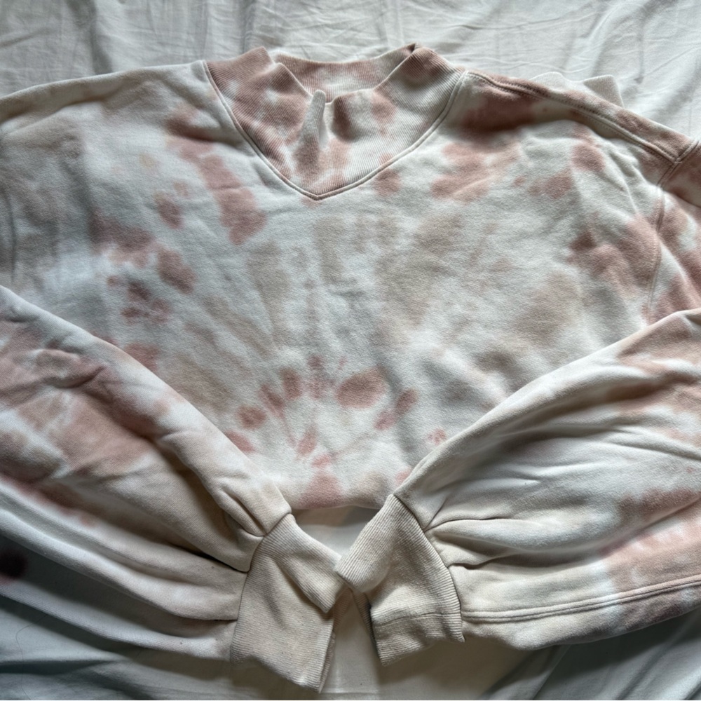 Abercrombie & Fitch Soft Pink Tie-Dye Pullover